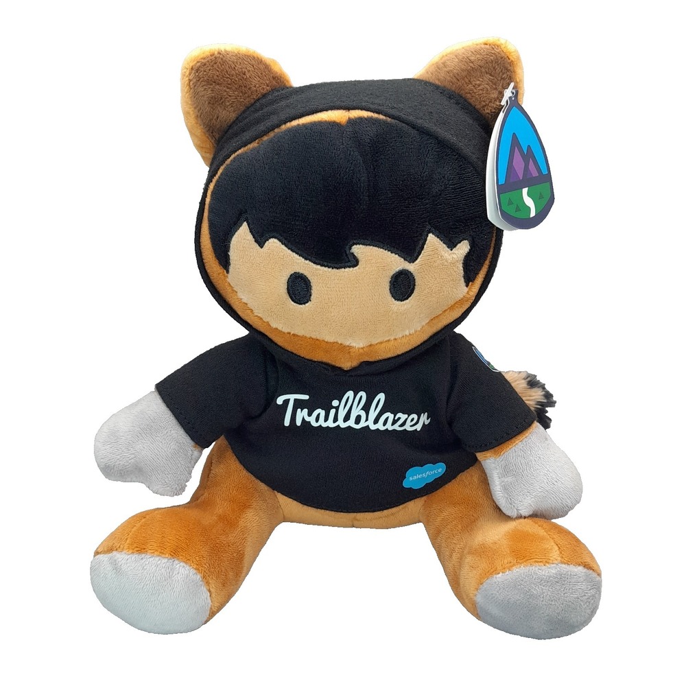 Salesforce Trailblazer Astro Raccoon Plush 8" Hoodie Mascot Stuffed‎ Animal NWT